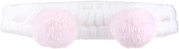 Kosmetisches Haarband beige mit rosafarbenen Öhrchen - Yeye — Bild N1