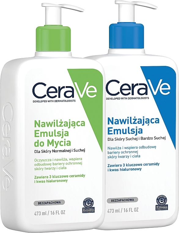 CeraVe (Emulsion 473 ml + Milch 473 ml) - Set für trockene und sehr trockene Haut — Bild N1