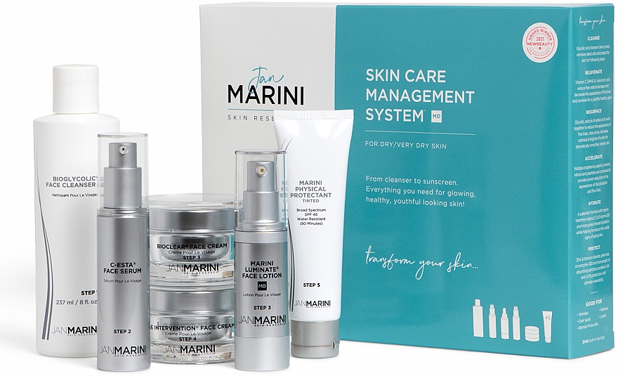 Haar- und Körperpflegeset 6 St. - Jan Marini Skin Care Management System Dry/Very Dry Skin SPF 45 — Bild N1