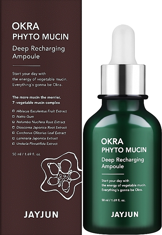 Feuchtigkeitsspendendes Creme-Gel mit Phytomucin - Jayjun Okra Phyto Mucin Deep Recharging Ampoule — Bild N2