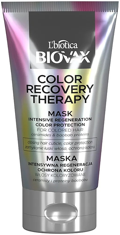 Revitalisierende Maske für coloriertes Haar - L'biotica Biovax Color Recovery Therapy Intensive Hair Mask — Bild N1