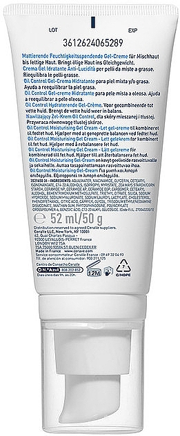 Mattierendes, feuchtigkeitsspendendes Creme-Gel für Mischhaut und fettige Haut - CeraVe Oil Control Moisturising Gel-Cream  — Bild N2