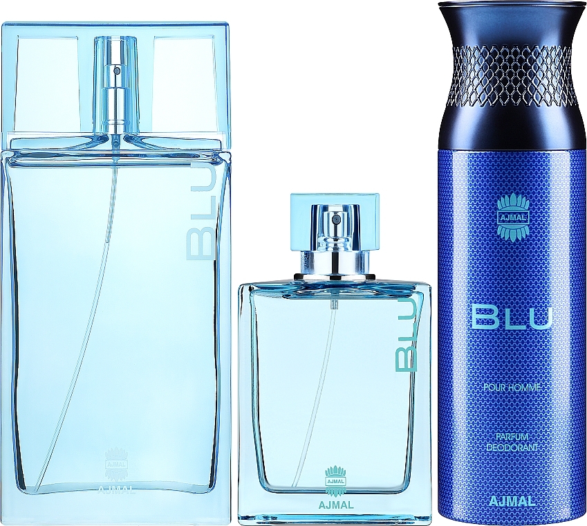 Ajmal Blu - Duftset (Eau de Cologne 100ml + Deospray 200ml + Eau de Parfum 90ml) — Bild N2