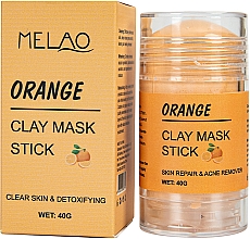 Düfte, Parfümerie und Kosmetik Reinigende und entgiftende Gesichtsmaske in Stick mit Orange - Melao Orange Clay Mask Stick
