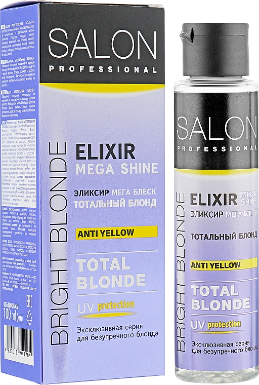 Anti-Gelbstich Haarelixier Total Blonde - Salon Professional Elixir Mega Shine Anti Yellow Total Blonde — Bild N1