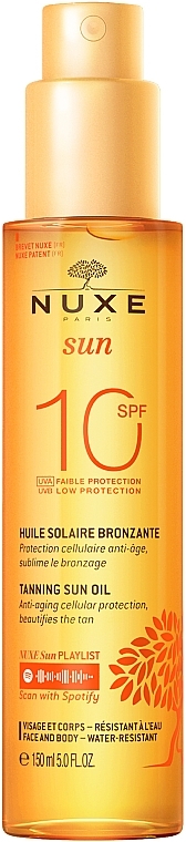 Sonnenöl für Gesicht und Körper LSF 10 - Nuxe Sun Tanning Oil SPF10 — Bild N1