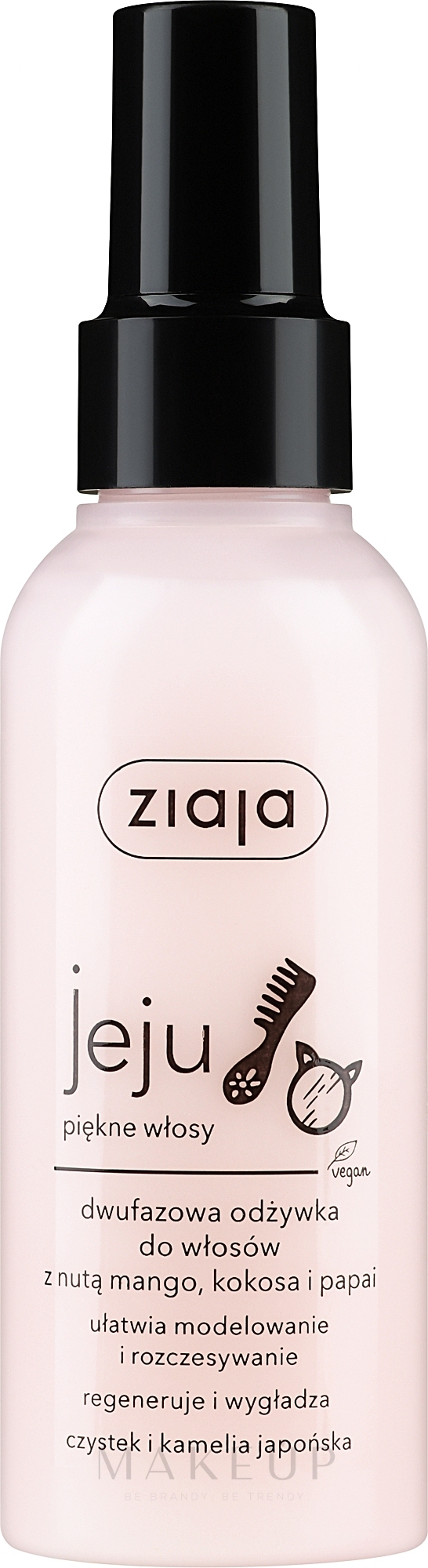 Zweiphasiges Haarspülung-Spray mit Mango, Papaya und Kokosnuss - Ziaja Jeju — Bild 125 ml
