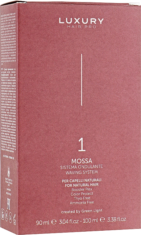 Dauerwelle-Set №1 - Green Light Mossa Waving System (Haarbehandlung 90ml + Neutralizer 100ml)