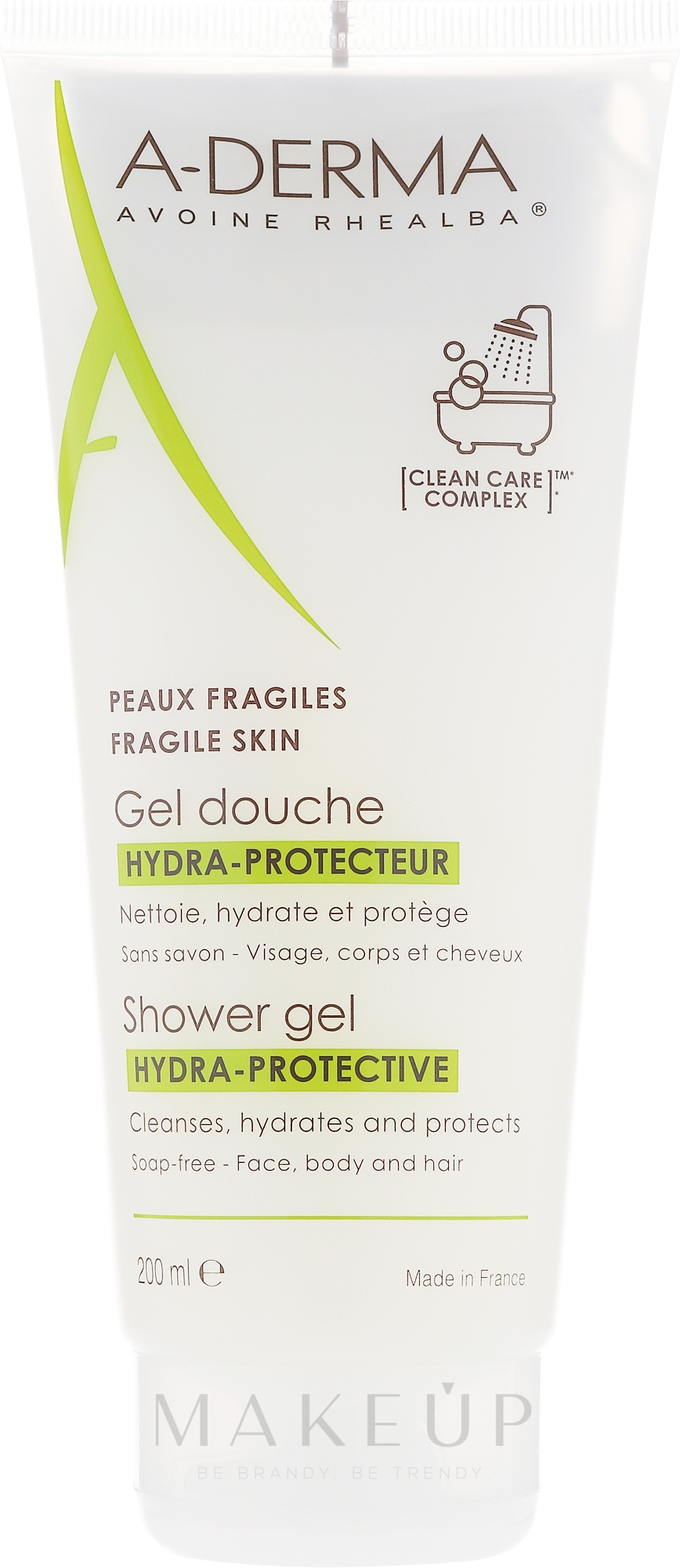 Feuchtigkeitsspendendes Duschgel für Körper, Haare und Gesicht - A-Derma Hydra-Protective Shower Gel — Bild 200 ml