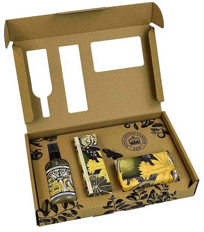 Handpflegeset - The English Soap Company Kew Gardens Narcissus Lime Hand Care Gift Box  — Bild N2