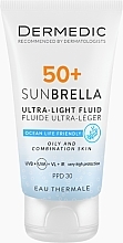 Ultraleichte Schutzcreme für fettige- und Mischhaut SPF 50+ - Dermedic 50+ Sunbrella Ultra-light Fluid — Bild N1
