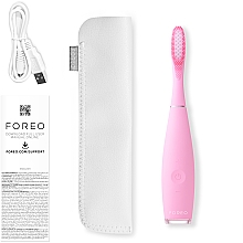 Elektrische Schall-Zahnbürste aus Silikon rosa - Foreo ISSA 3 Ultra-hygienic Silicone Sonic Toothbrush Pearl Pink — Bild N4