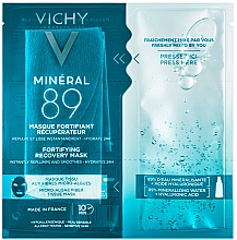 Revitalisierende glättende und feuchtigkeitsspendende Tuchmaske für das Gesicht mit Hyaluronsäure - Vichy Mineral 89 Fortifying Recovery Mask — Bild N1