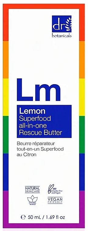 Pflegendes Öl für Körper und trockene Haut - Dr. Botanicals Lemon Superfood All-in-One Rescue Butter Pride Edition — Bild N2