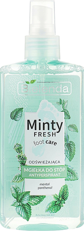 Erfrischendes Fußspray Antitranspirant mit Menthol und Panthenol - Bielenda Minty Fresh Foot Care Antiperspirant