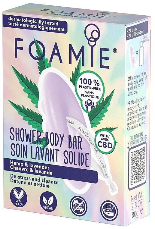 Feste Duschseife - Foamie Hemp & Lavander Shower Body Bar — Bild N2