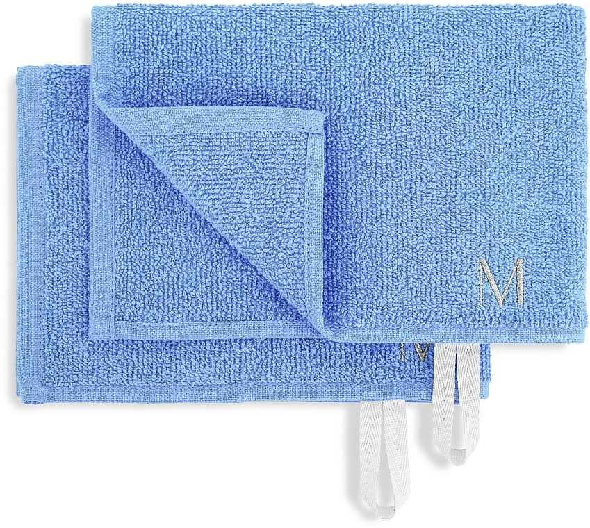 Gesichtstücher blau 32x32 cm - MAKEUP MakeTravel Face Towel Set (Duo Pack) — Bild N2