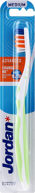 Zahnbürste mittel Advanced weiß-grün - Jordan Advanced Medium — Bild N1