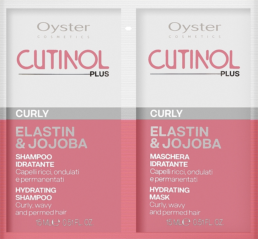 Haarprobenset - Oyster Cosmetics Cutinol Plus Curly (mask/15ml + sh/15ml) (2x15ml) — Bild N1