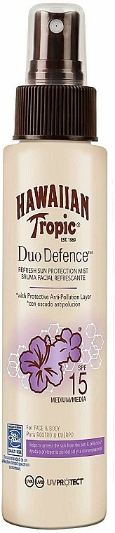 Erfrischendes Sonnenschutzspray für Körper und Gesicht SPF 15 - Hawaiian Tropic Duo Defence Refresh Sun Protection Mist SPF15 — Bild N1