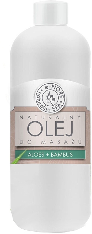 Natürliches Massageöl mit dem Duft von Aloe und Bambus - E-Fiore — Bild N1