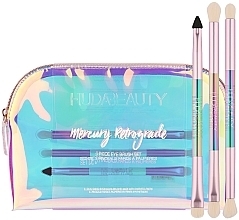 Set - Huda Beauty Mercury Retrograde Brush Set (brush/*3 pc + bag) — Bild N1