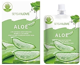 Düfte, Parfümerie und Kosmetik Feuchtigkeitsmaske mit Bubble Clay und Aloe - Sersanlove Aloe Live Oxygen Moisturizing Bubble Clay Mask