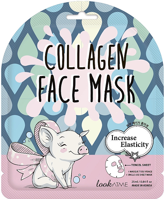 Tuchmaske für das Gesicht mit Kollagen - Look At Me Collagen Face Mask — Bild N1