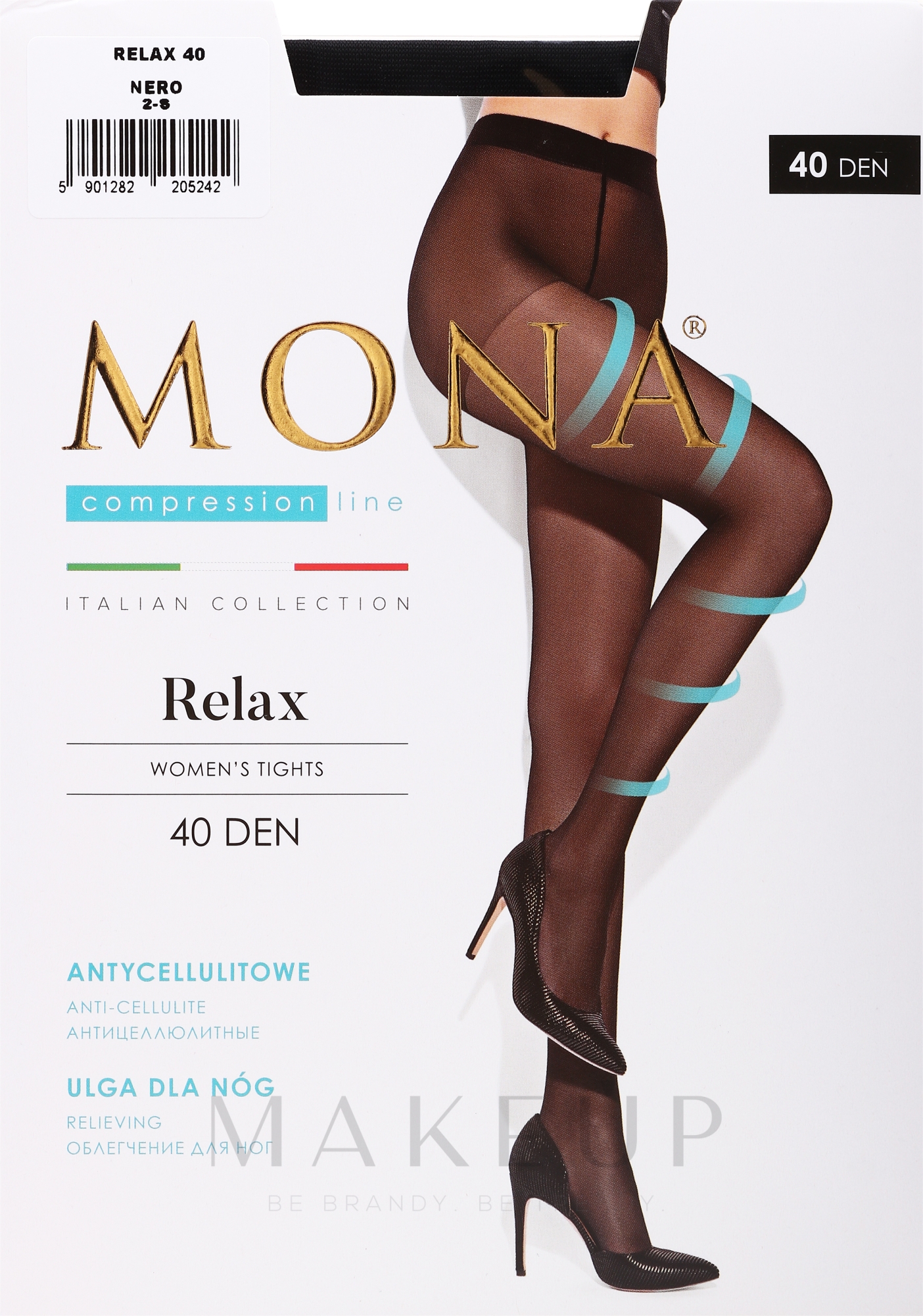 Strumpfhose für Damen Relax 40 Den nero - MONA — Bild 2