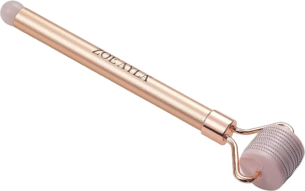 Gesichtsroller mit Rosenquarz-Mikronadeln - Zoe Ayla Rose Quartz Derma Roller — Bild N3