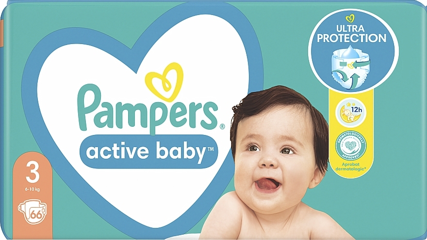 Windeln Pampers Active Baby 3 (6-10 kg) 66 St. - Pampers — Bild N25