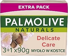 Seifen mit Mandelmilch 3+1 St. - Palmolive Natural Delicate Care with Almond Milk Soap — Bild N1