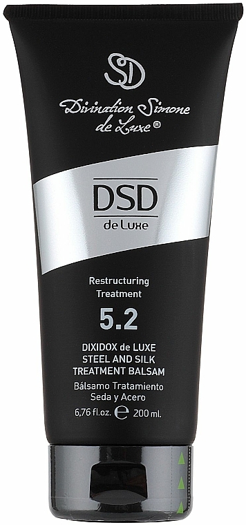 Regenerierender Haarconditioner mit Stahl und Seide ohne Ausspülen № 5.2 - Divination Simone De Luxe Dixidox DeLuxe Steel and Silk Treatment Balsam — Bild N2