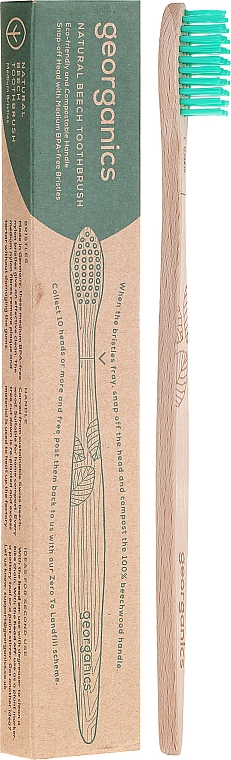 Bambuszahnbürste mittel - Georganics Bamboo Medium Toothbrush Green — Bild N1