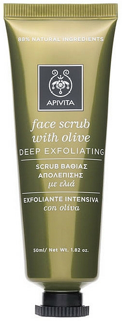 Beruhigendes Gesichtspeeling mit Oliven - Apivita Face Scrub With Olive  — Bild N1