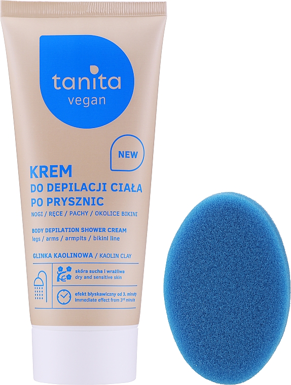 Enthaarungscreme für trockene und empfindliche Haut mit Kaolinton - Tanita Vegan — Bild N1