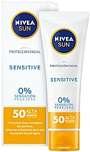 Düfte, Parfümerie und Kosmetik Sonnenschutzcreme für empfindliche Haut SPF 50 - Nivea Sun Facial Sensitive Cream Spf50