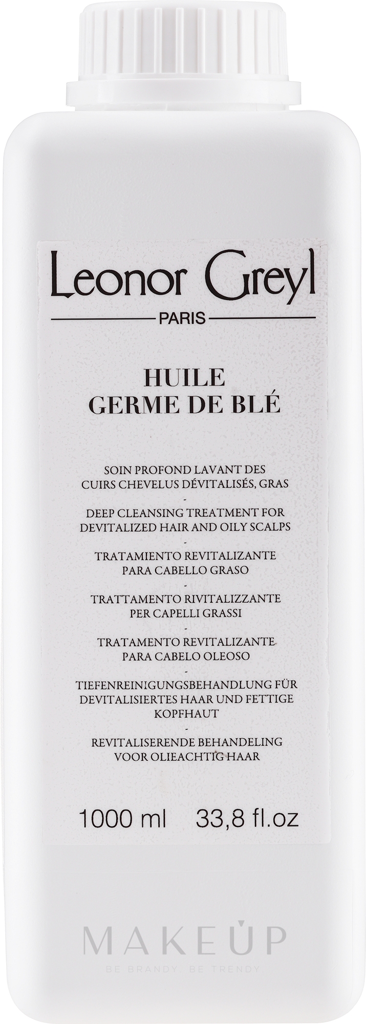 Haarbehandlung für fettige Kopfhaut mit Weizenkeimöl - Leonor Greyl Huile De Germe De Ble — Bild 1000 ml