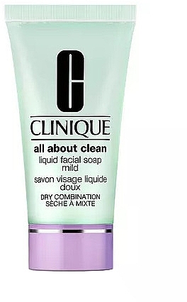 Flüssigseife für trockene und Mischhaut - Clinique All About Clean Liquid Facial Soap Mild (Mini) — Bild N1