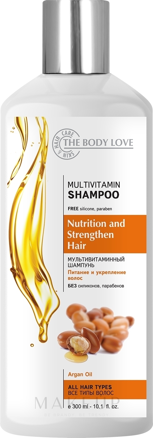 Haarshampoo Multivitamin + Argan Oil - The Body Love Multivitamin Shampoo — Bild 300 ml