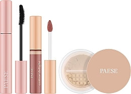 Set - Paese Nature Look Set (Mascara 9ml + Lipgloss 7.5ml + Puder 10g)  — Bild N1