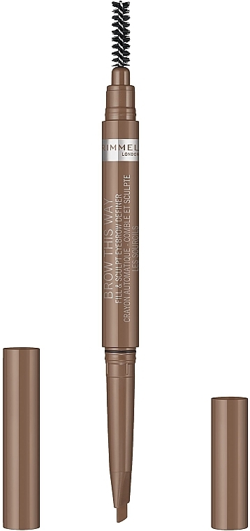 Augenbrauenstift - Rimmel Brow This Way 2-in-1 Filler & Fixer — Bild N3