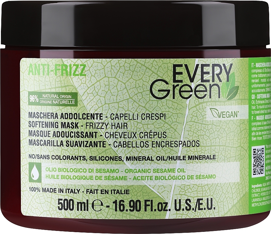 Anti-Frizz Haarmaske mit Echinacea-Extrakt und Keratin - EveryGreen Anti-Frizz Mask — Bild N3