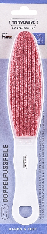 Doppelseitige Pediküre-Nagelfeile mit Bimsstein hellrosa - Titania — Bild N1