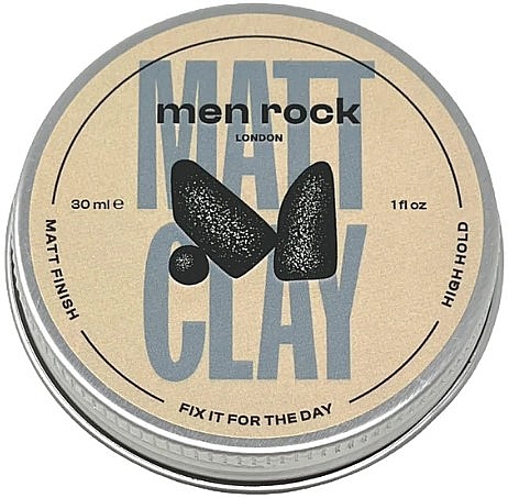 Haarstylingwachs mit mattem Effekt Starker Halt - Men Rock Matt Clay High Hold Matt Finish — Bild N1