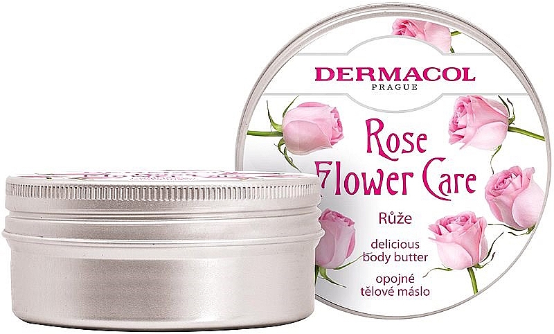 Pflegende Körperbutter mit Arganöl, Panthenol und Rosenblütenduft - Dermacol Rose Flower Care Body Butter — Bild N1