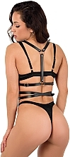 BDSM-Riemen aus Öko-Leder Play Grey schwarz - MAKEUP Women’s PU Leather Harness (1 St.)  — Bild N5