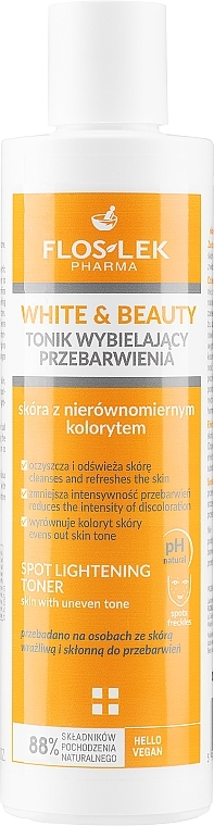 Aufhellendes Tonikum gegen Pigmentflecken - Floslek White & Beauty Spot Lightening Toner — Bild N1