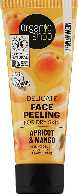 Gesichtspeeling für trockene Haut mit Aprikose und Mango - Organic Shop Delicate Face Peeling Pumpkin & Honey — Bild N1