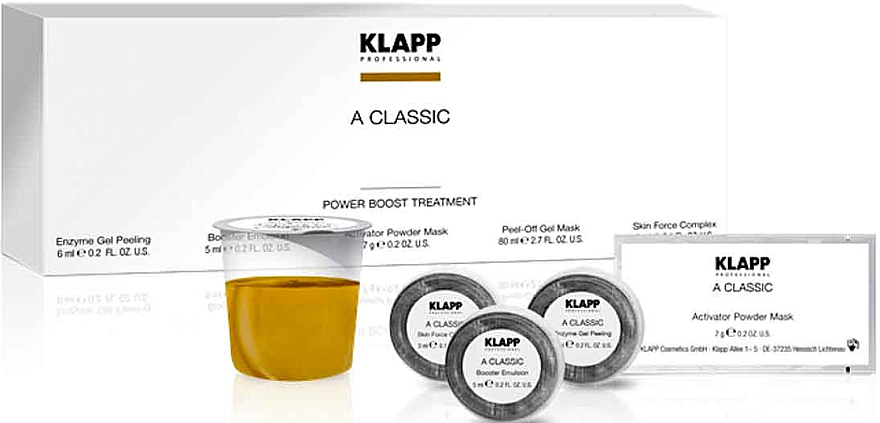 Set - Klapp A Classic (peel/6ml + f/booster/5ml + f/mask/7g + f/mask/80ml + complex/3ml) — Bild N1